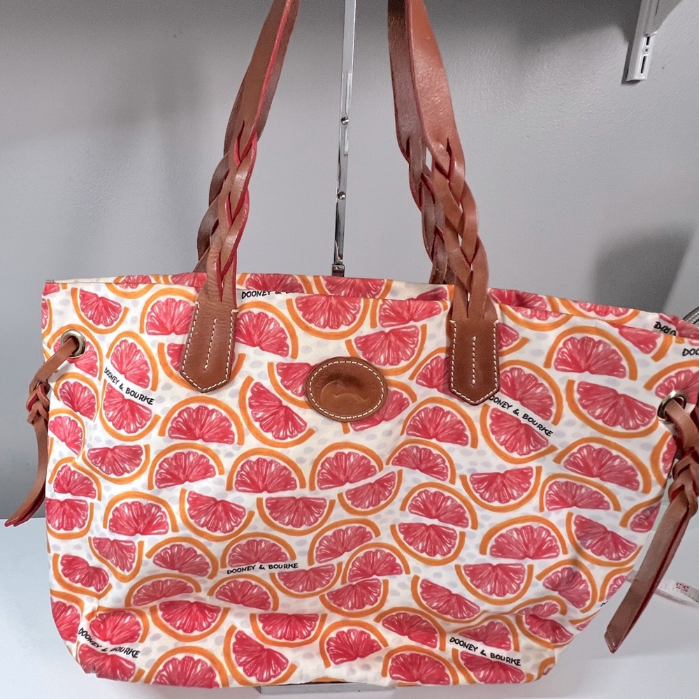 Dooney & Bourke Grapefruit Nylon ShopperTote